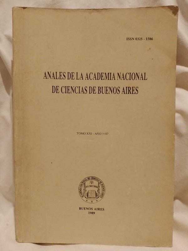 Anales de la Academia Nacional de Ciencias de Buenos Aires Tomo XXI / Varios