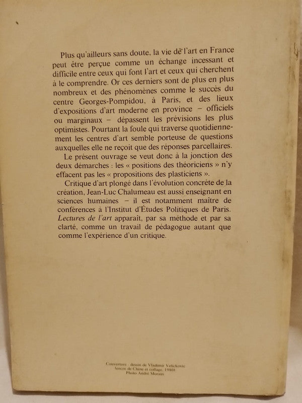Lectures de l'art / Chalumeau, Jean-Luc
