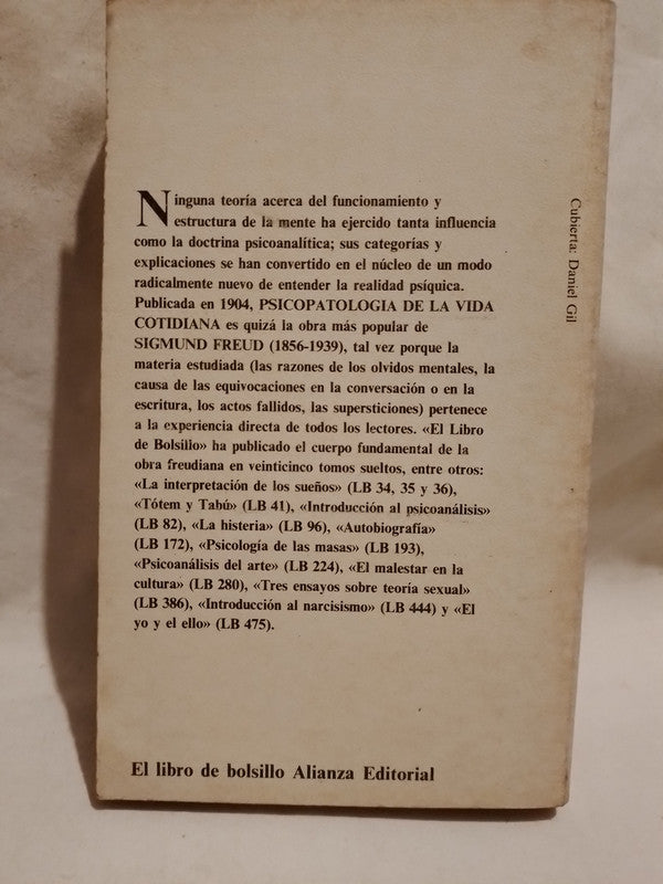 Psicopatología de la vida cotidiana / Freud, Sigmund