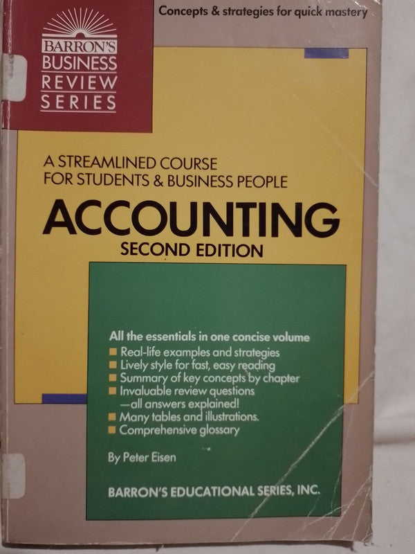 Accounting A Streamlined Corse for Students & Business People / Eisen, Peter