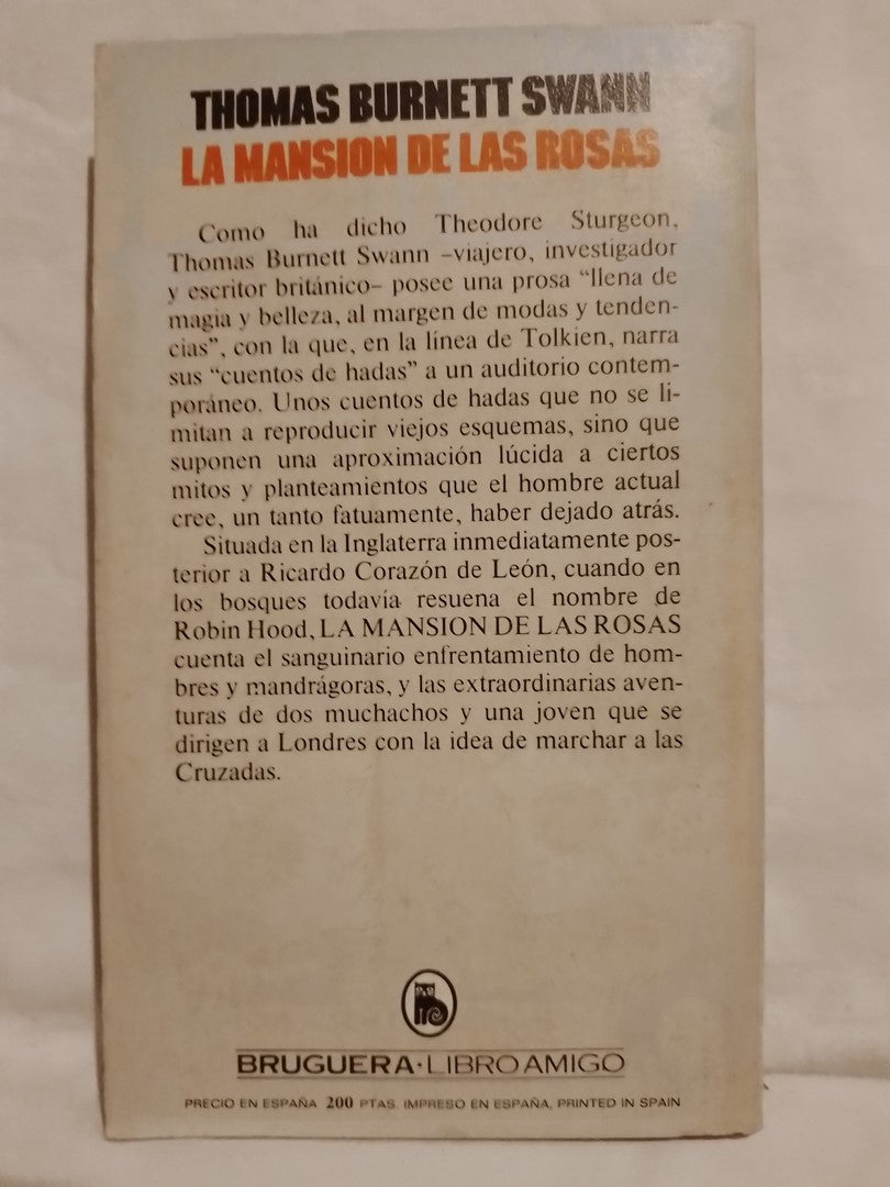 La Mansión de las Rosas / Burnett Swann, Thomas