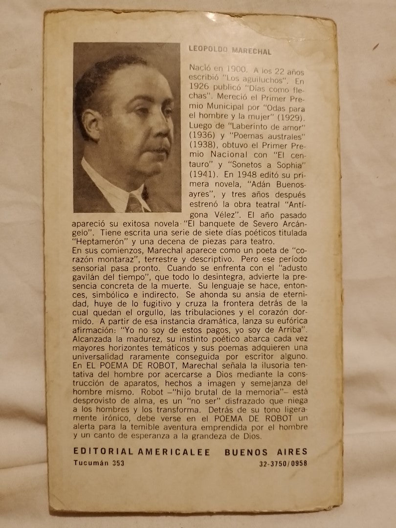 El poema de Robot / Marechal, Leopoldo