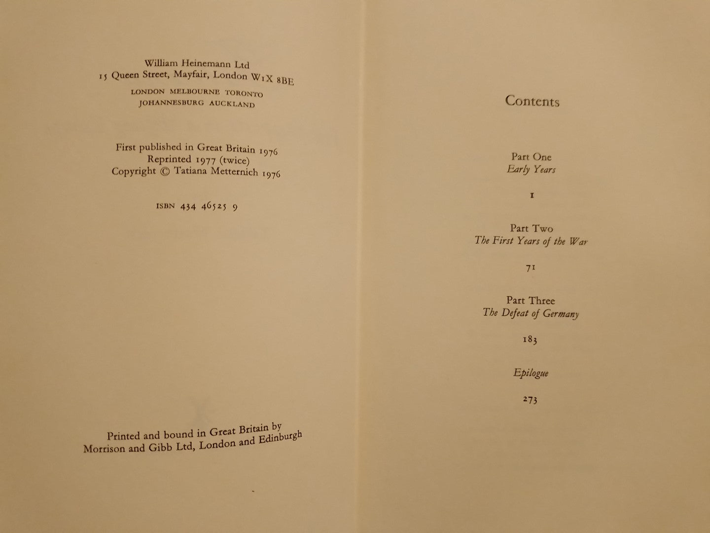 Tatiana Five passports in a shifting Europe / Metternich, Tatiana