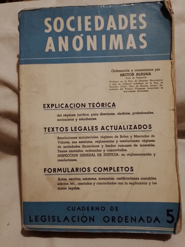 Sociedades Anónimas / Alegría, Héctor(comentarios)