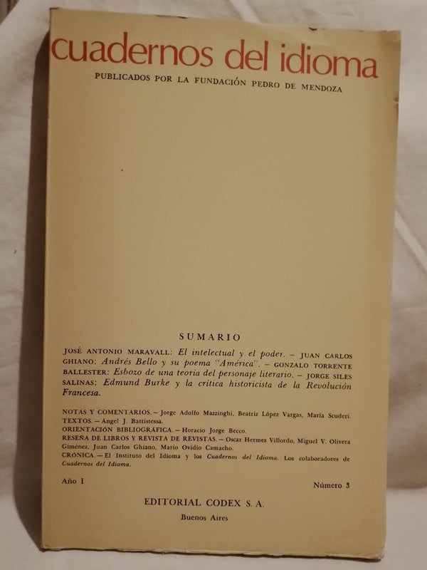 Cuadernos del Idioma Año 1 Nº 3 / Varios