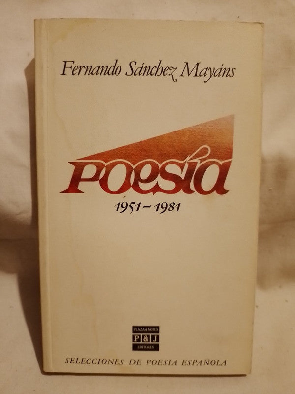 Poesía 1951-1981 / Sánchez Mayáns, Fernando