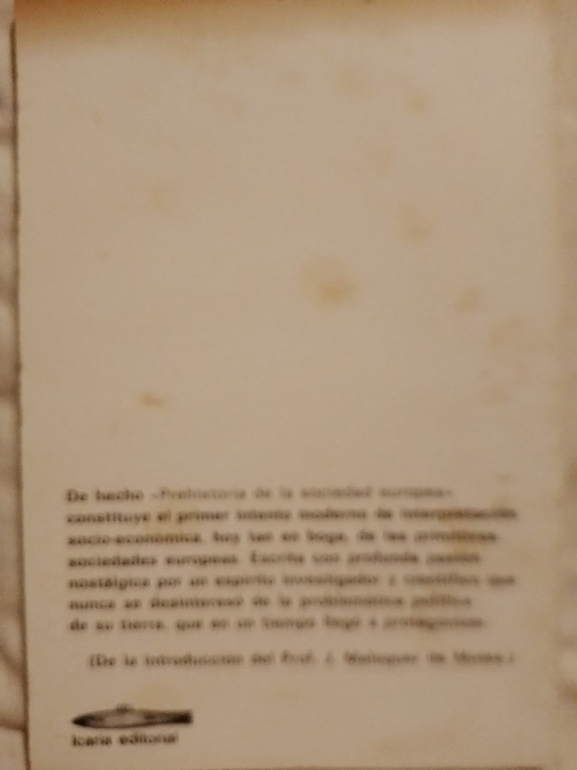 La prehistoria de la sociedad europea / Gordon Childe,
