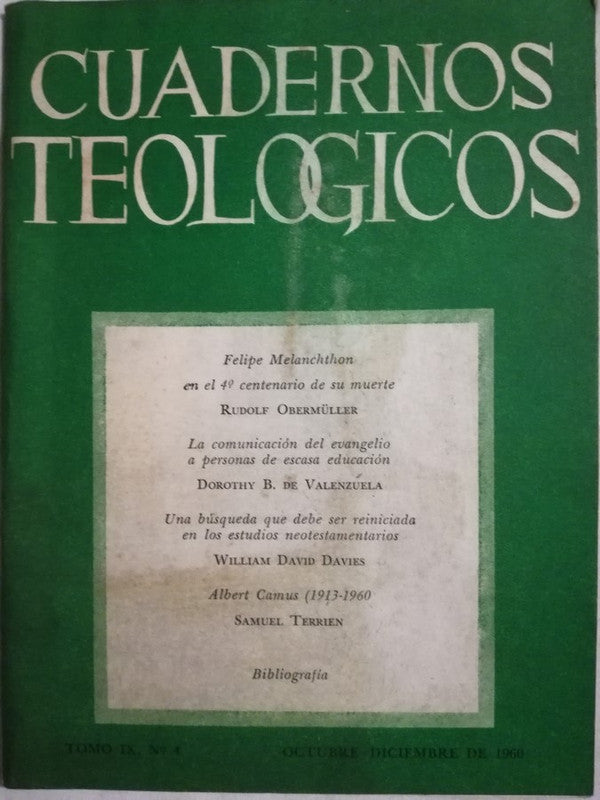 Cuadernos Teológicos Nº 36 Obermüller, Valenzuela