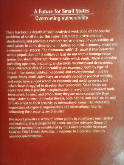 A Future For Small States Overcoming Vulnerability