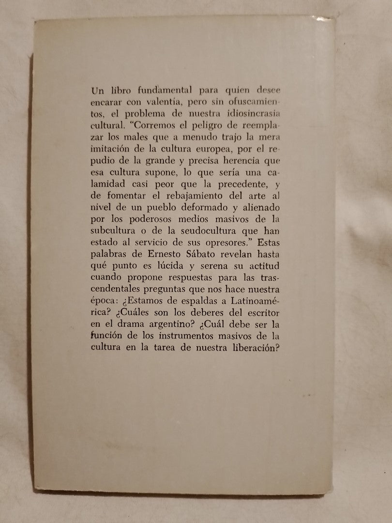 La cultura en la encrucijada nacional / Sábato, Ernesto