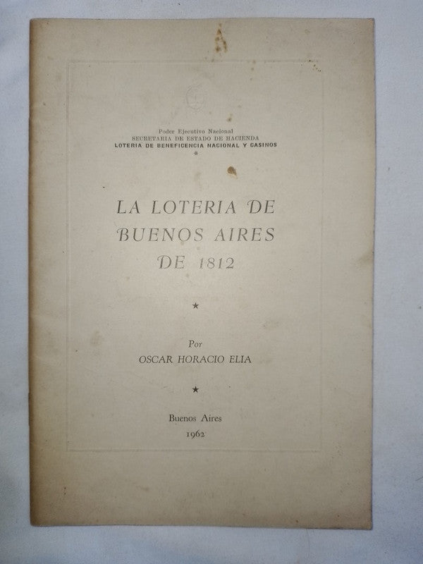 La Lotería De Buenos Aires De 1812