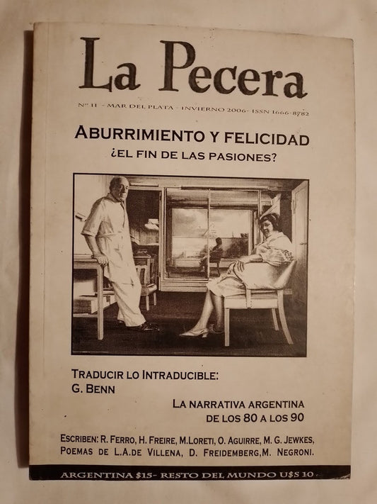 Revista La Pecera Nº 11 Narrativa Argentina 80 A Los 90