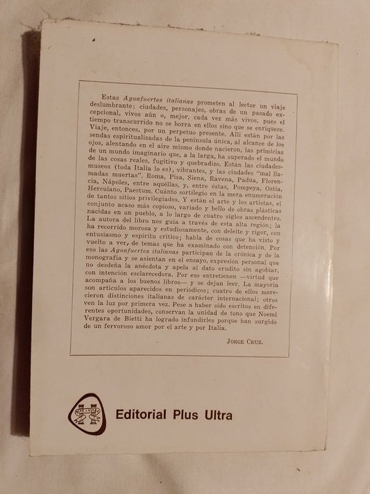 Aguafuertes Italianas - Vergara De Bietti - Plus Ultra