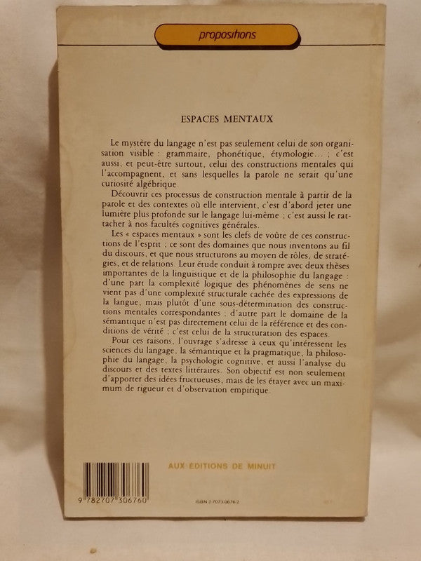 Espace Mentaux / Fauconnier, Gilles