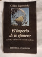 El imperio de lo efímero / Lipovetsky, Gilles