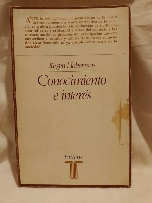Conocimiento e interés / Habermas, Jürgen