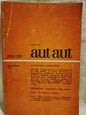 Aut Aut 182 - 183 1981Revista Italiana de Humanidades / Prezzo, Lyotard, Virilio, Ferraris, Bahr