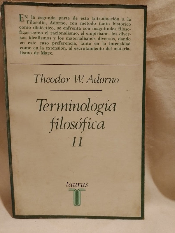 Terminología filosófica II / Cioran, E.M.