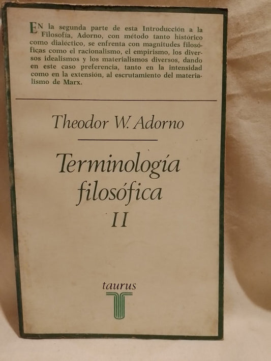 Terminología filosófica II / Cioran, E.M.