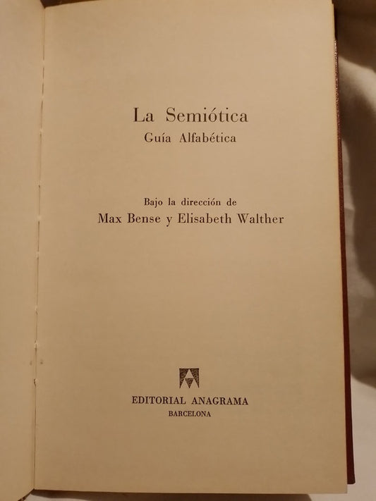 La Semiótica Guía Alfabética / Bense y Walther