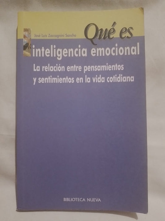 Qué es Inteligencia Emocional / Zaccagnini Sancho