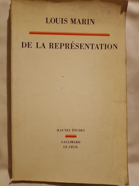 De la Représentation / Marin, Louis