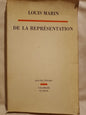 De la Représentation / Marin, Louis