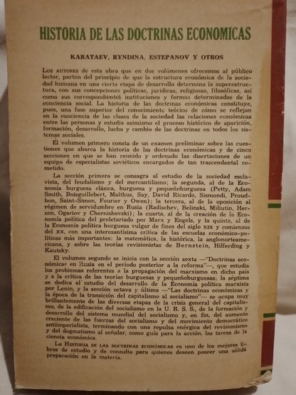 Historia de las doctrinas económicas 2 tomos - Karataev, Ryndina y otros