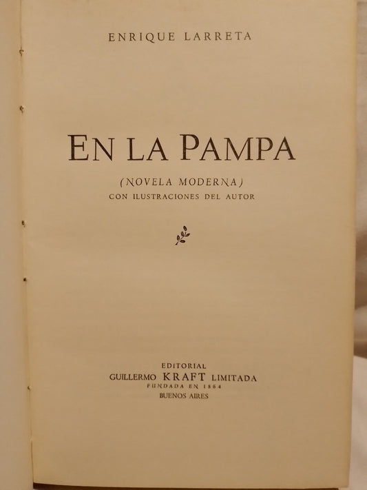 En la Pampa - Enrique Larreta