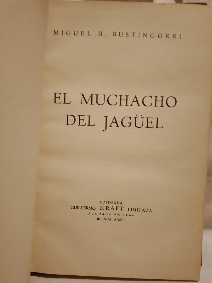 El muchacho del jagüel - Miguel Bustingorri