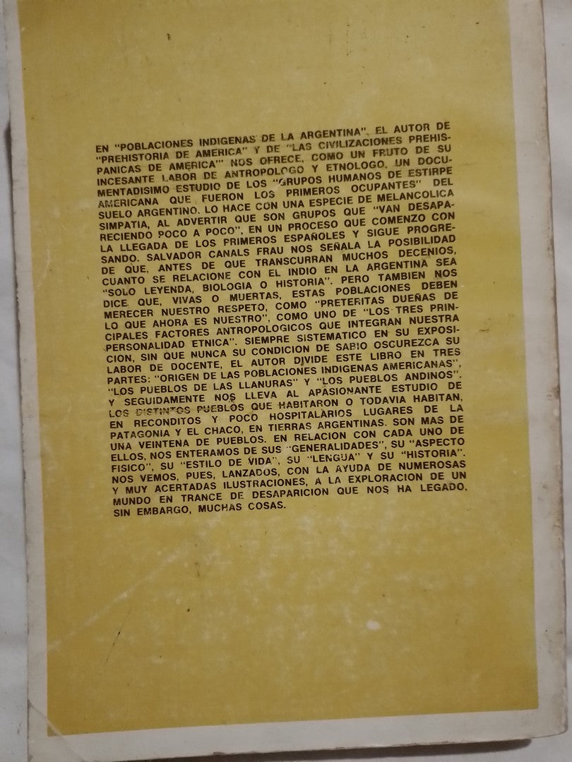 Poblaciones Indígenas de la Argentina / Canals Frau, Salvador