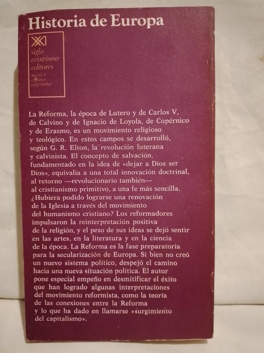La Europa de la Reforma 1517-1559 / Elton, G.R.