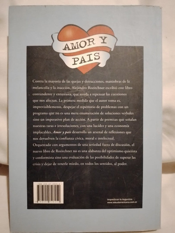Amor y País  Manual de discusiones / Rozitchner, Alejandro