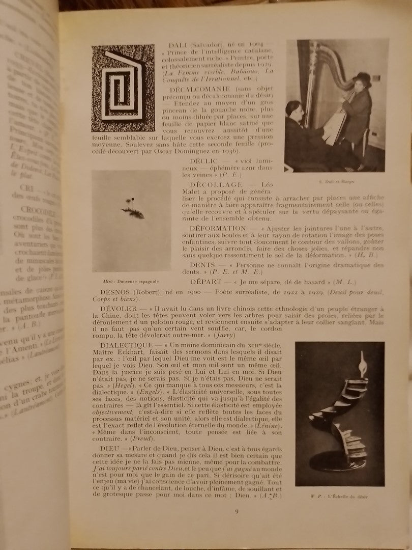 Dictionnaire Abrégé du Surrealisme 1938 Primera edición