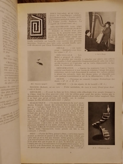Dictionnaire Abrégé du Surrealisme 1938 Primera edición