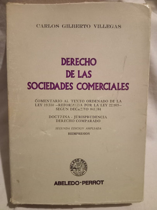 Derecho de las Sociedades Comerciales Villegas