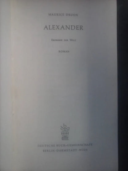 Alexander - Maurice Druon (en Alemán)