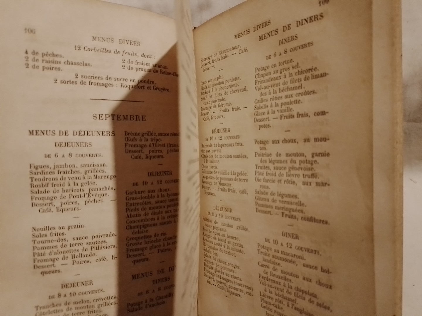 Supplément à la Cuisinière de la Campagne et de la Ville-Service de Table à La Française et à la Rus - Audot 1885