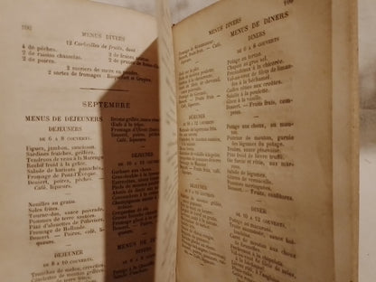 Supplément à la Cuisinière de la Campagne et de la Ville-Service de Table à La Française et à la Rus - Audot 1885