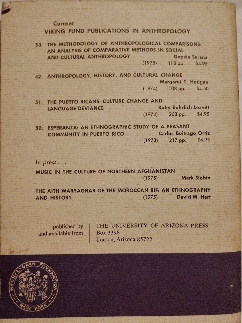 Methodology Of Anthropological Comparisons - Gopala Sarana / Gopala Sarana