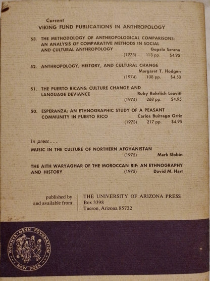 Methodology Of Anthropological Comparisons - Gopala Sarana / Gopala Sarana