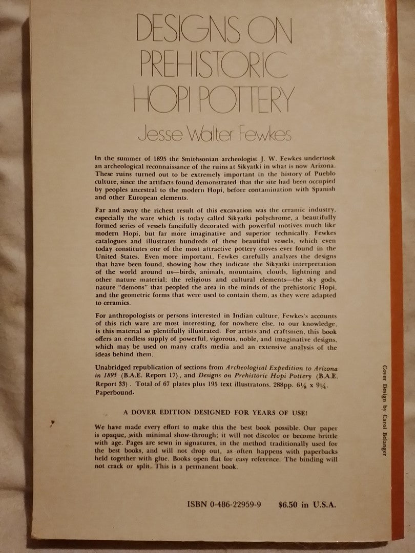 Designs on Prehistoric Hopi Pottery / Frewkes, Jesse Walter