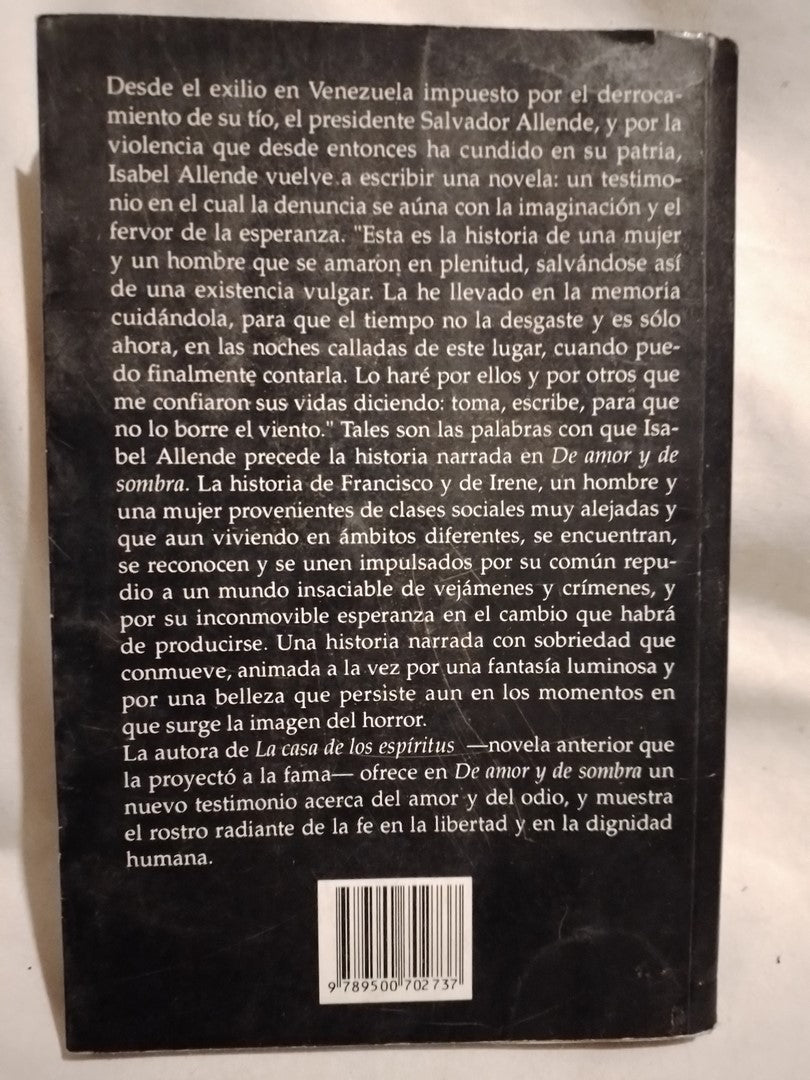 De amor y de sombra / Allende, Isabel (Saldo)