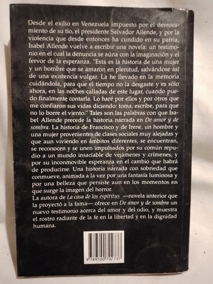 De amor y de sombra / Allende, Isabel (Saldo)