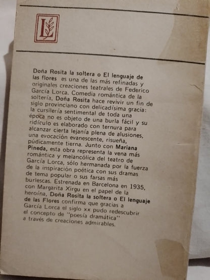 Doña Rosita la soltera / García Lorca, Federico (Saldo)